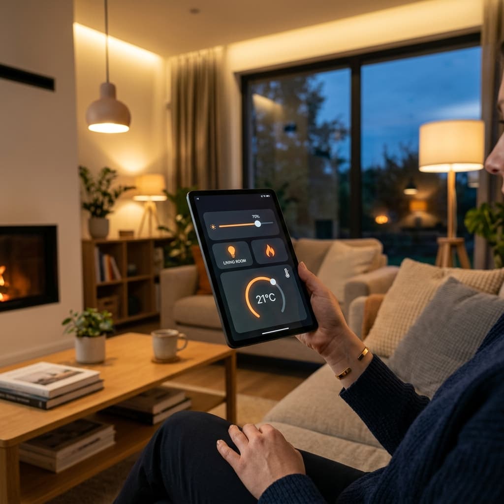 Controllo dell'impianto domotico tramite smartphone e tablet in una Smart Home